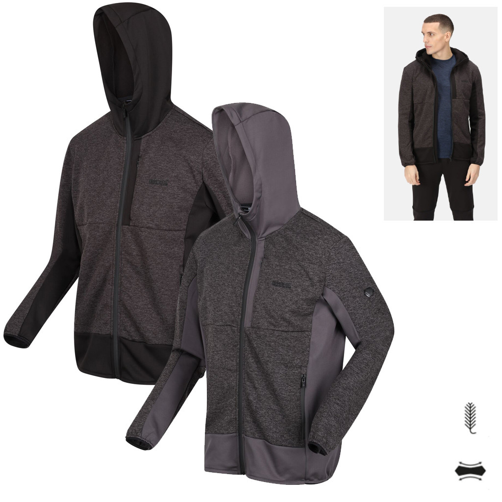 Regatta -  leichte Extol Stretch Softshell Fleece Jacke mit Kapuze von Regatta