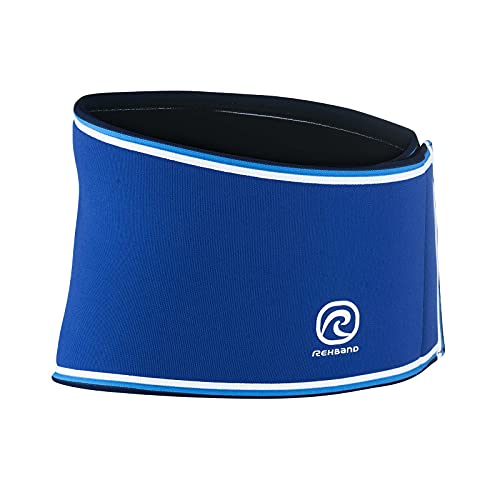 Rehband Rx Original Rückenbandage, 1 Stück, Rückenstütze 7mm Neopren, Fitness Rückengurt, Farbe:Blau, Größe:XL von Rehband