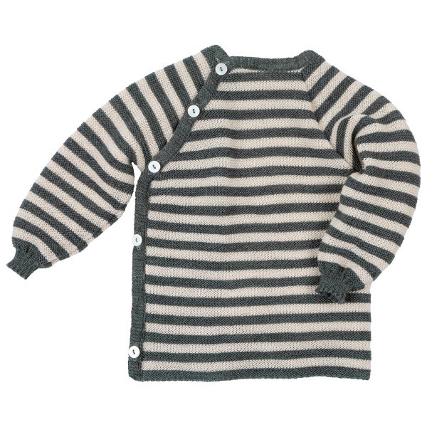 Reiff - Kid's Ringelschlüttli - Merinopullover Gr 98/104 grau von Reiff