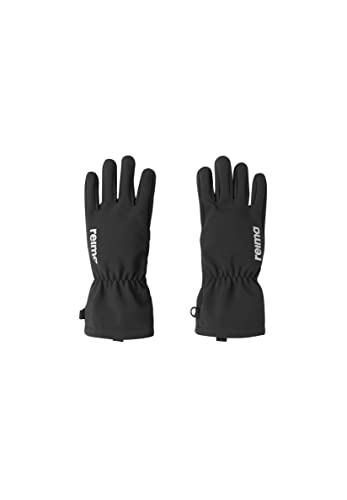 Reima Kids Tehden Softshell Gloves Schwarz, Kinder Fingerhandschuh, Größe 3 - Farbe Black von Reima