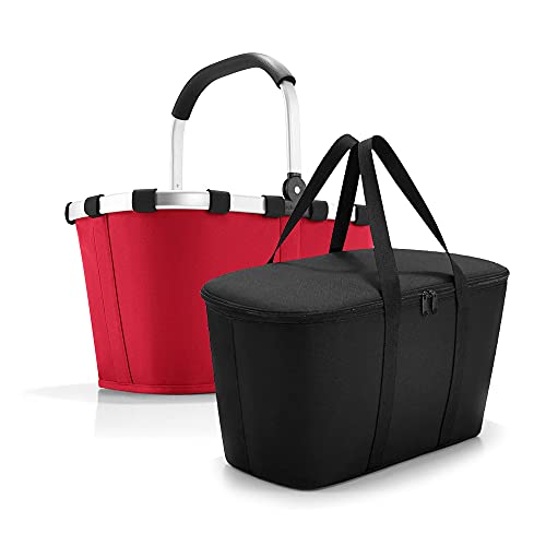 reisenthel, Set aus carrybag BK + coolerbag UH, BKUH, Einkaufskorb mit passender Kühltasche, red + Black von reisenthel