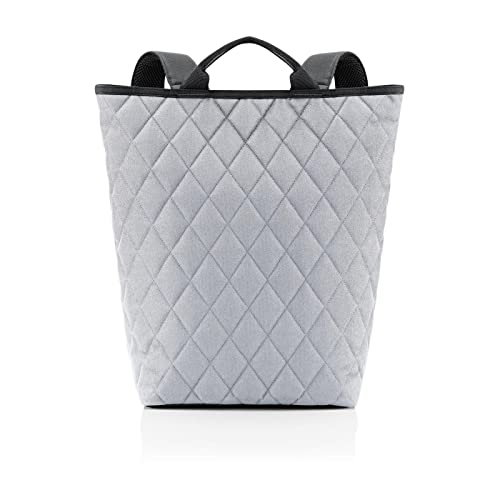 reisenthel shopper-backpack rhombus light grey - urbaner und stylischer Rucksack, Laptopfach, modernes Design von reisenthel