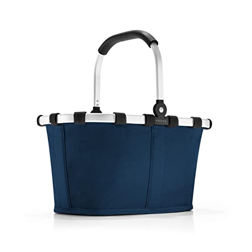 reisenthel carrybag XS dark blue– Stabiler Einkaufskorb mit praktischer Innentasche – Elegantes und wasserabweisendes Design von reisenthel