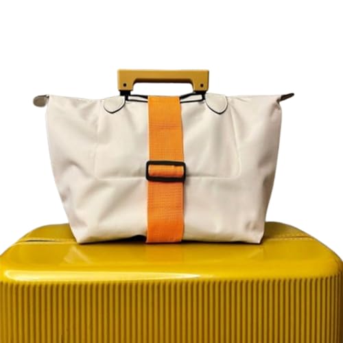 Elastic Fastening Belt for Luggage, Nylon Backpack Luggage Straps for Suitcases, Travel Bag Luggage Elastic Rope Binding Strap (Orange) von Rejckims