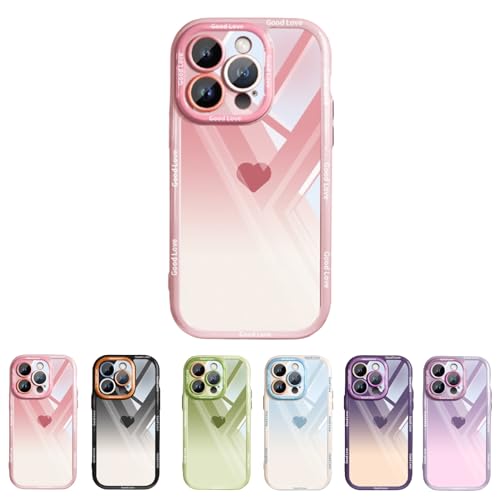 Good Love Gradient High-end Phone Case for iPhone, 2024 New Cream Mobile Phone Case for iPhone15 Pro Max (for iPhone 11,pink) von Rejckims