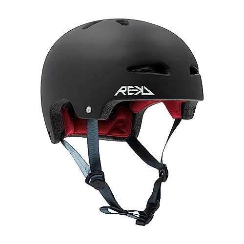 REKD Ultralite In-Mold Helm Skateboard Helm Unisex Erwachsene M Schwarz (Black) von Rekd