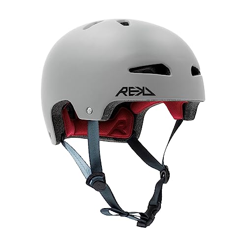 Rekd Unisex Erwachsene Ultralite In-Mold Helmet Skateboardhelm, Grau (Grey), 57-59 cm von Rekd