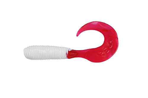 Relax Twister 2" 5 cm Barsch Forelle Döbel 8 Stück 048 Weiss Rot von Relax