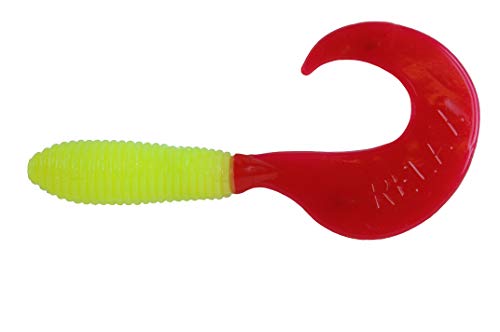 Relax Twister Barsch Zander Gummifische 10 cm 10 Stück 097 Chartreuse Rot von Relax