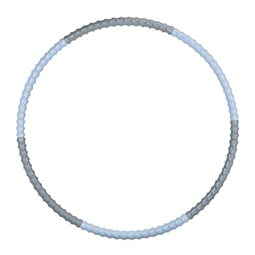 Relaxdays Hula Hoop Reifen, 95 cm Ø, Fitnessreifen für Erwachsene, Massagenoppen, zum Abnehmen, Bauchtraining, blau/grau von Relaxdays