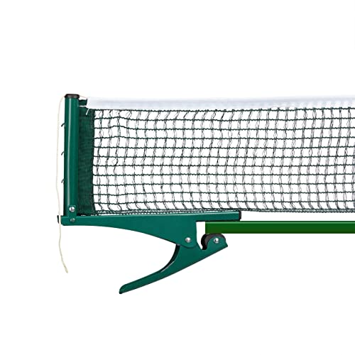 Relaxdays Tischtennisnetz, Ping-Pong-Netz, Metallklemmen, Outdoor, wasserabweisend, H x B x T: 15 x 174 x 2,5 cm, grün von Relaxdays