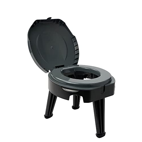 Reliance Products Unisex-Erwachsene Folding Toilet Falttoilette, grau/schwarz, 14.5"x14.5"x14.5" von Reliance