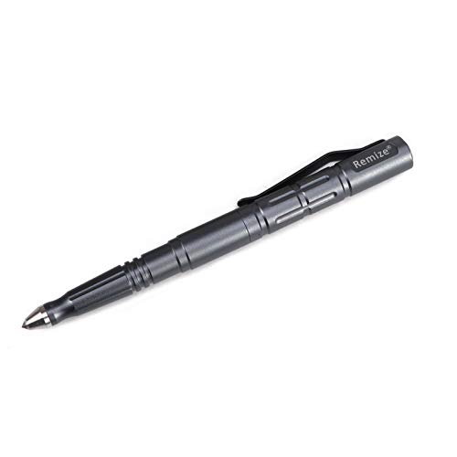 Remize® R007 Taktischer Kugelschreiber - Kubotan Tactical Pen - Selbstverteidigungs-Stift - Glasbrecher (Grau) von Remize