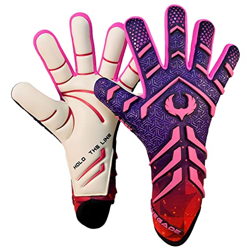 Renegade GK Apex Trägerlose Profi-Fußball-Torwarthandschuhe (Sizes 6-12, Level 5.5) 4+4MM EXT Contact Grip | Evo22 Negative Cut (Flare 2.0 (Non-Fingersave), 8) von Renegade GK