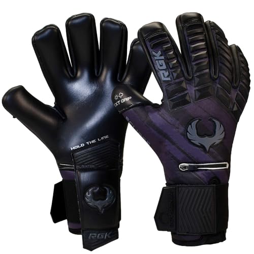 Renegade GK Eclipse Recon Professionelle Torwarthandschuhe mit Pro Finger Schutz | 4mm EXT Contact Grip | Schwarz Fußball Torwart Handschuhe (Größe6, Jugend, Junior, Neg. Cut, Level 5) von Renegade GK