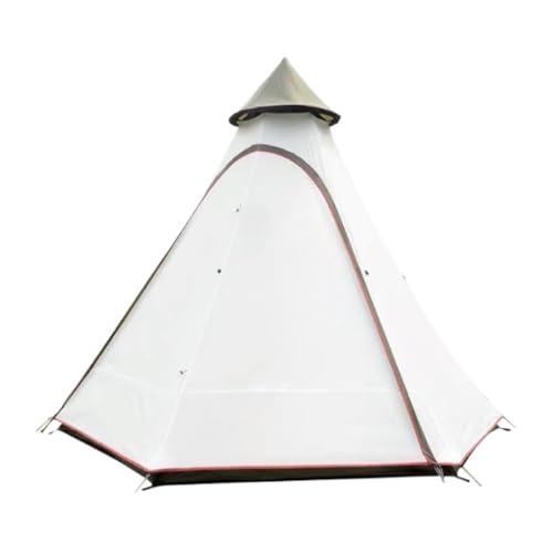 Zelt Zelt Outdoor Camping Zelt Camping Tragbares Zelt Mehrpersonen-Doppelschicht-Winddichtes Zelt Strandparkzelt Zelte (Color : White, Size : C) von Renmi