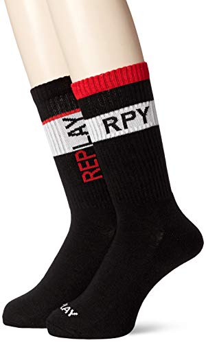 Replay 3A Logo Socken Black/Red 43/46 von Replay