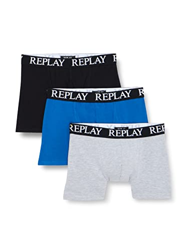 Replay Basic Cuff Unterwäsche Black/Grey Melange/Turquoise S von Replay