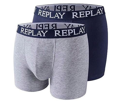 Replay Basic Cuff Unterwäsche Grey Melange/Indigo L von Replay