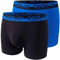 2er Pack REPLAY Boxershorts Style 02 Herren black/turquoise S von Replay