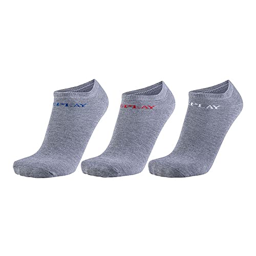 Replay Instep Socken Grey Melange/Logo Ass Colours 35/38 von Replay