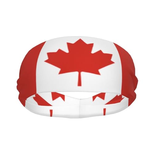 Sport-Schweißband-Stirnbänder für Damen und Herren, feuchtigkeitsableitend, athletische Flagge von Kanada, Design für Laufen, Yoga, Fitnessstudio, ideal für Sportbegeisterte von Rervhei