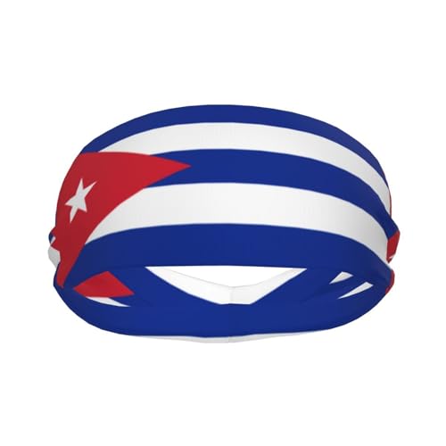 Sport-Schweißband-Stirnbänder für Damen und Herren, feuchtigkeitsableitend, athletische Flagge von Kuba, Design für Laufen, Yoga, Fitnessstudio, ideal für Sportbegeisterte von Rervhei