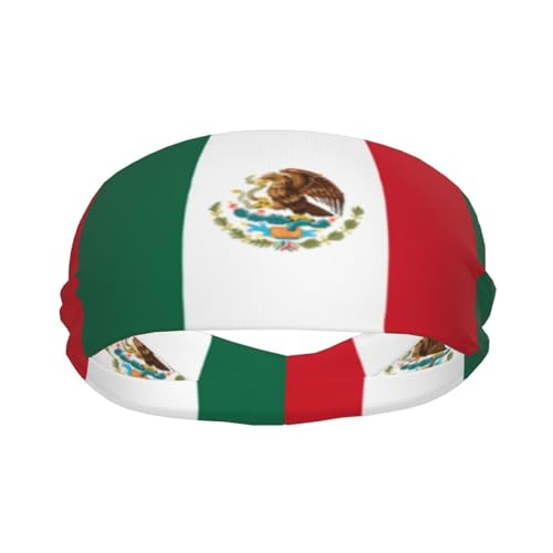 Sport-Schweißband-Stirnbänder für Damen und Herren, feuchtigkeitsableitend, athletische Flagge von Mexiko, Design für Laufen, Yoga, Fitnessstudio, ideal für Sportbegeisterte von Rervhei