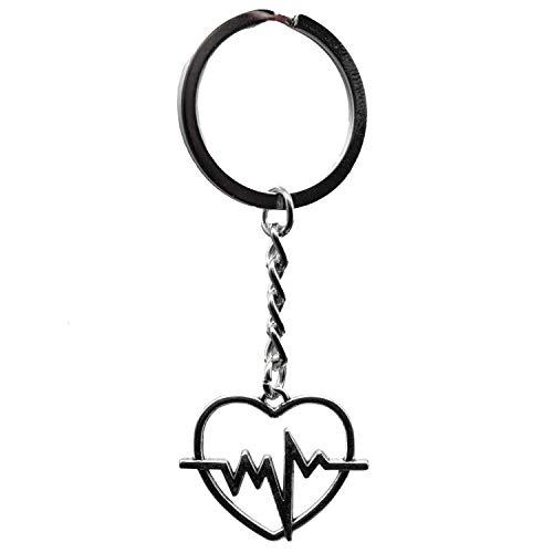 Herz Beat Schlüsselanhänger aus Metall Herzforml Taschenanhänger von Reskey