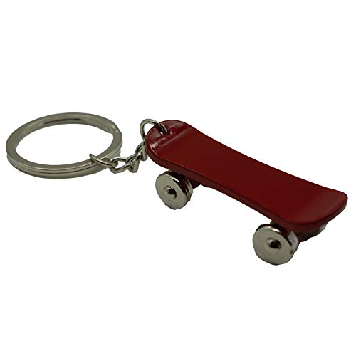 Skateboard Schlüsselanhänger aus Metall Taschenanhänger Fingerskateboard Rot von Reskey