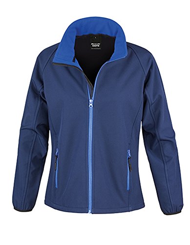 Result Damen R231F Bedruckbare Softshell-Jacke, Marineblau/Königsblau, Medium/Size 12 von Result