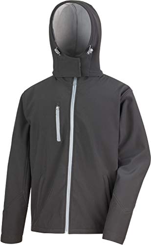 Result R230M Core Tx Performance Softshell Jacke mit Kapuze, schwarz/grau, XL von Result