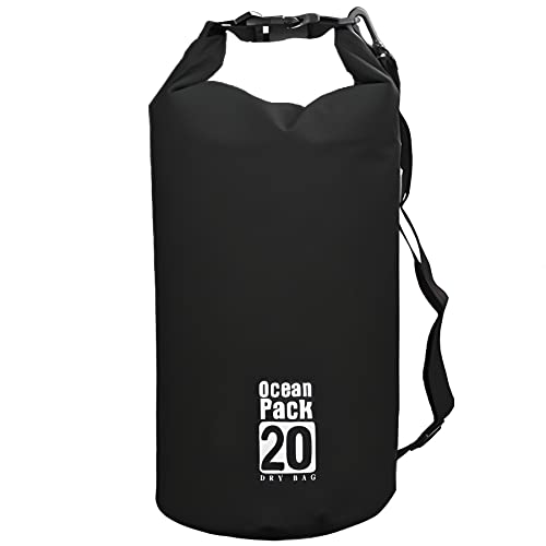 Retoo Dry Bag 20L, Wasserdichter Packsack für SUP, Kayaking, Boots-Ausflug Kanu, Fischen, Schwimmen, wasserdichte Tasche, Sack, Wasserfester Beutel mit Schultergurt Wassensport, Waterproof Backpack von Retoo