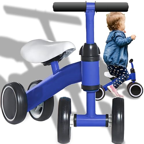 Retoo Laufrad für Kinder ab 2 Jahre bis zu 25 kg Erstes Fahrrad ohne Pedal mit 4 Rädern für Jungen und Mädchen Lenkrad und Sattel höhenverstellbar Ultraleicht Lauflernrad Spielzeug für Baby von Retoo