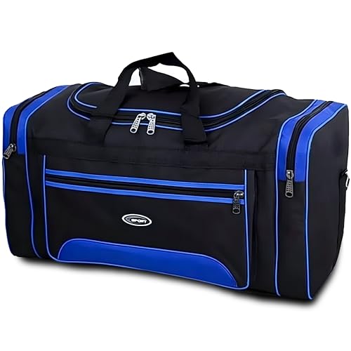 Retoo Sporttaschen für Damen, Herren, Trainingstasche, Gym, Bag Klassische, Sport Tasche, Handtaschen, Mode Tasche Reisen, Reisetasche für Sport, Fitnessstudio, Fitness, Handball, Fußball, Blau 60cm von Retoo