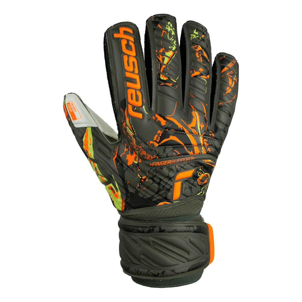 Reusch Attrakt Grip Finger Support Goalkeeper Gloves Grün 10 von Reusch