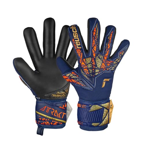 Reusch Attrakt Silver NC Guardian Gloves Erwachsene Unisex, 4411 Premium Blue/Gold/Black, 10 von Reusch