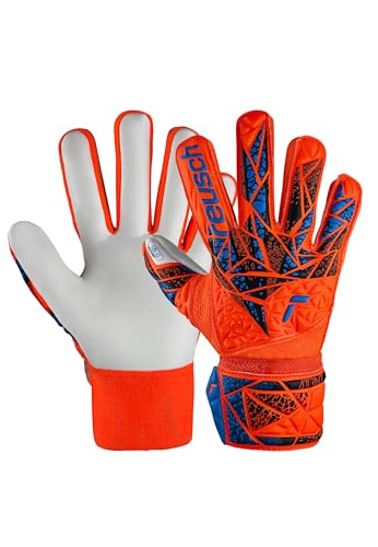 Reusch Attrakt Starter Solid Finger Support Junior Torwarthandschuhe für Kinder für alle Spielfeldoberflächen von Reusch