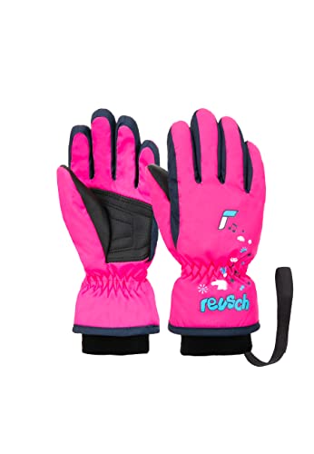 Reusch Unisex Baby Kids Angenehm Warme und Winddichte Skihandschuhe Alltagshandschuhe Babyhandschuhe Schnee Schlittenfahren Winter-Handschuhe, rosa/blau, II von Reusch