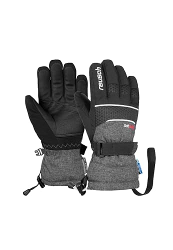 Reusch Connor R-TEX XT Junior warme, wasserdichte, Winddichte und atmungsaktive Winterhandschuhe Fingerhandschuhe Skihandschuhe für Kinder Kids Jugendliche Mädchen und Jungen, schwarz-grau, 5 von Reusch