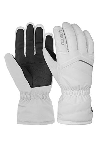 Reusch Damen Fingerhandschuh Marisa mit Langer Stulpe White/Silver, 6 von Reusch