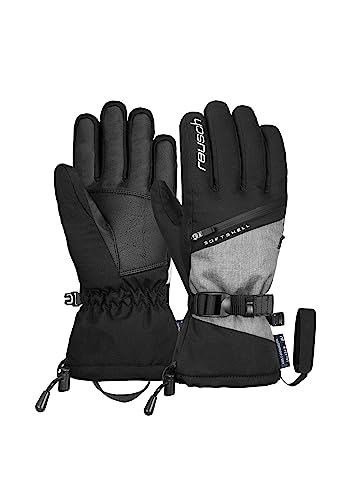 Reusch Demi R-TEX XT extra warme, wasserdichte, Winddichte und atmungsaktive Winterhandschuhe Fingerhandschuhe Schneehandschuhe Skihandschuhe für Damen, schwarz/grau, 8 von Reusch