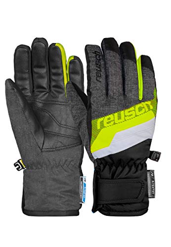 Reusch Kinder Dario R-TEX XT Junior Handschuh, Black Melange/Safety YLW. / Black, 5, 4961212 von Reusch