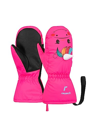 Reusch Sweety Mitten warme, Winddichte und atmungsaktive Winterhandschuhe Fäustlinge Kinder Babys Kleinkinder Mädchen Jungen mit einem auÃŸergewöhnlichen Design, pink -Einhorn, V (ca. 5-6 Jahre) von Reusch