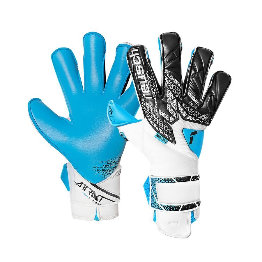 Reusch Torwarthandschuhe Attrakt Aqua Evolution GK:LAB - Weiß/Schwarz/Blau von Reusch