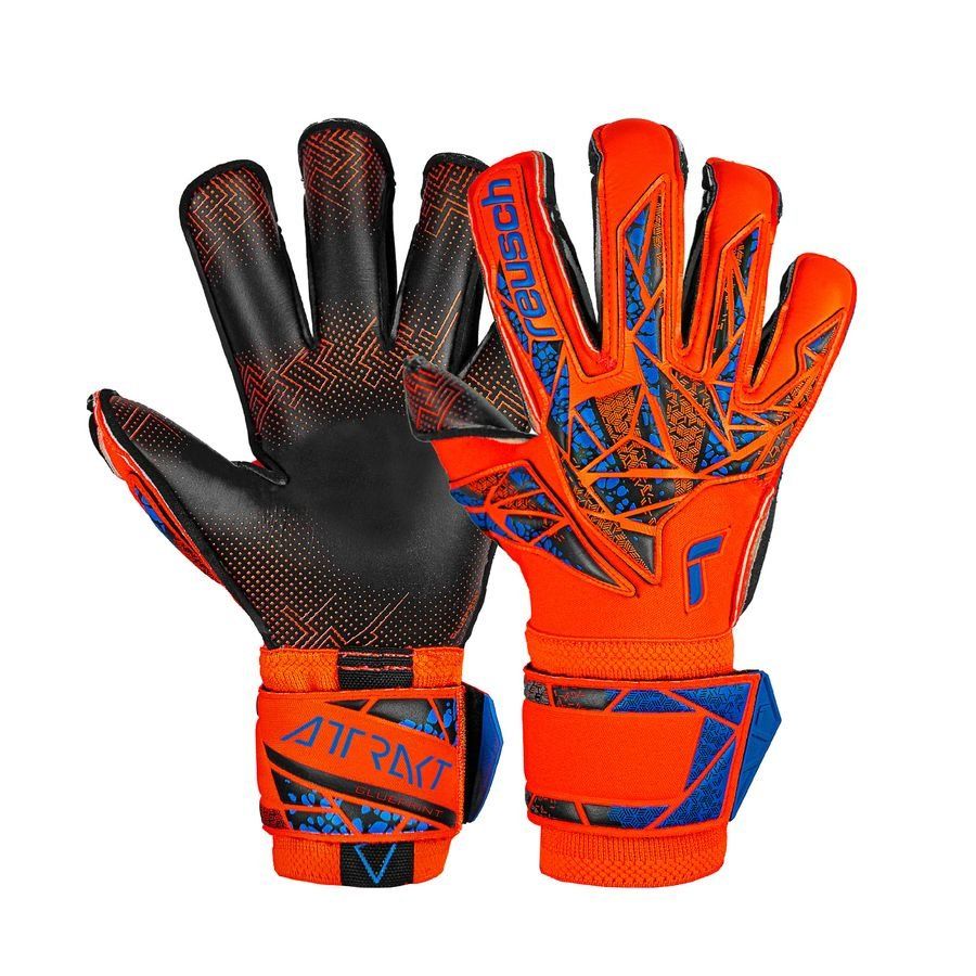 Reusch Torwarthandschuhe Attrakt Gold X Evolution GluePrint Hyper Orange - Orange/Blau/Schwarz von Reusch