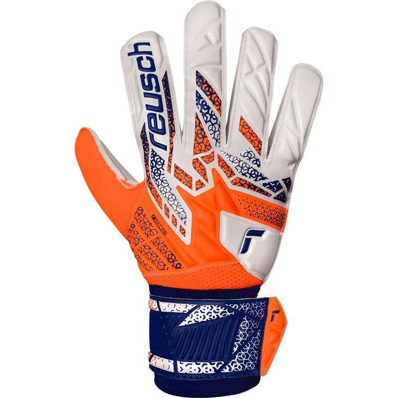 Reusch Torwarthandschuhe Attrakt Solid Energize - Orange/Blau/Weiß von Reusch