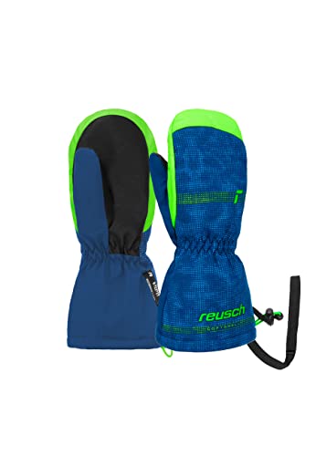 Reusch ‎ Unisex Baby wasserdichte Membran, Warme Skihandschuhe Alltagshandschuhe Schnee Schlittenfahren Babyhandschuhe Winter-Handschuhe Winterhandschuhe, 4507 surf The Web/Green Gecko, I von Reusch