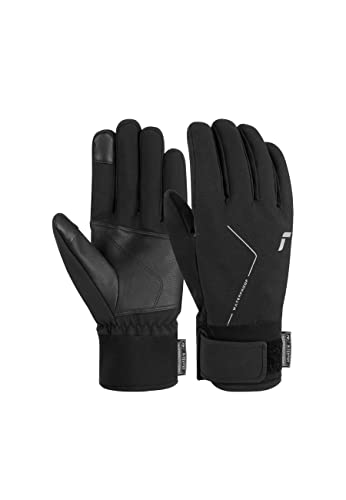 Reusch Diver X R-TEX XT Touch-TEC wasserdicht Winddicht atmungsaktiv, Sporthandschuhe Laufen, Radfahren, Wandern, Touchscreen Winter-Handschuhe, schwarz/Silber, 7 von Reusch