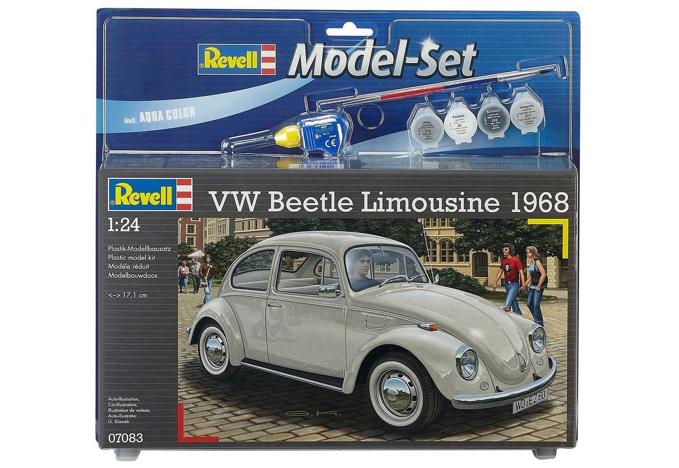 Revell® Modellbausatz VW Beetle Limousine 68, Maßstab 1:24, (Set), Made in Europe von Revell®